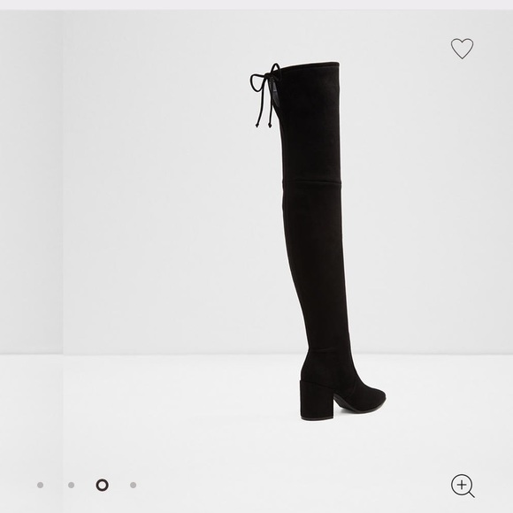 Aldo black suede over the knee boots, size 9, EUC - Picture 2 of 3